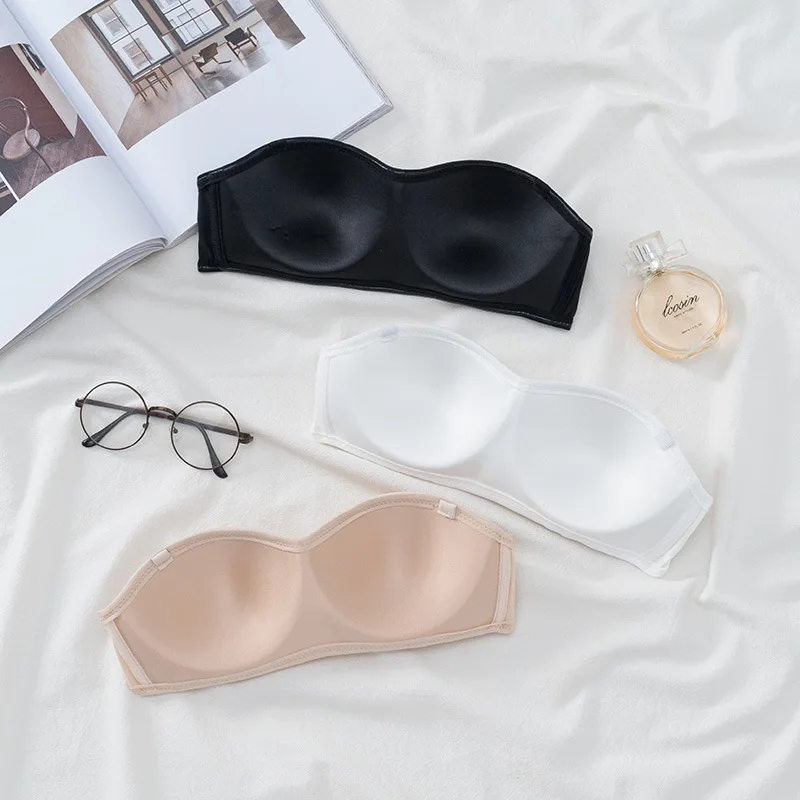 Seamless Underwear Strapless Push up and Anti-Sagging Non-Slip Invisible Bra