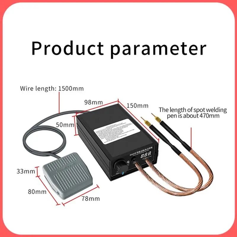 

AA89-8000W High Power Spot Welder Portable Handheld Current Adjustable Welders For 18650 Battery Hand Tool Pedal