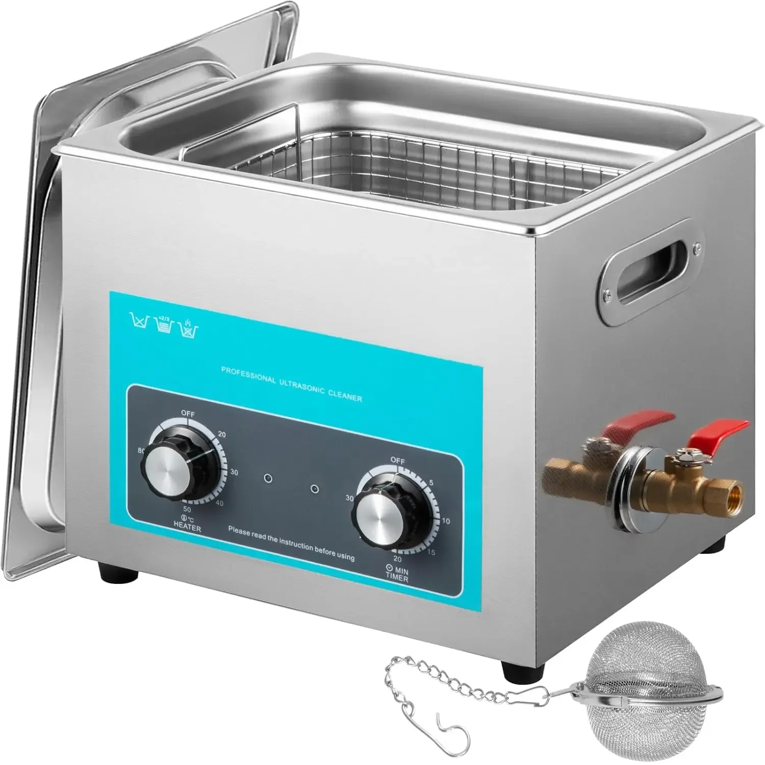 

15L Ultrasonic Cleaner 304 Stainless Steel Professional Knob Control Ultrasonic Cleaners with HeaterTimer for Jewelry Watch