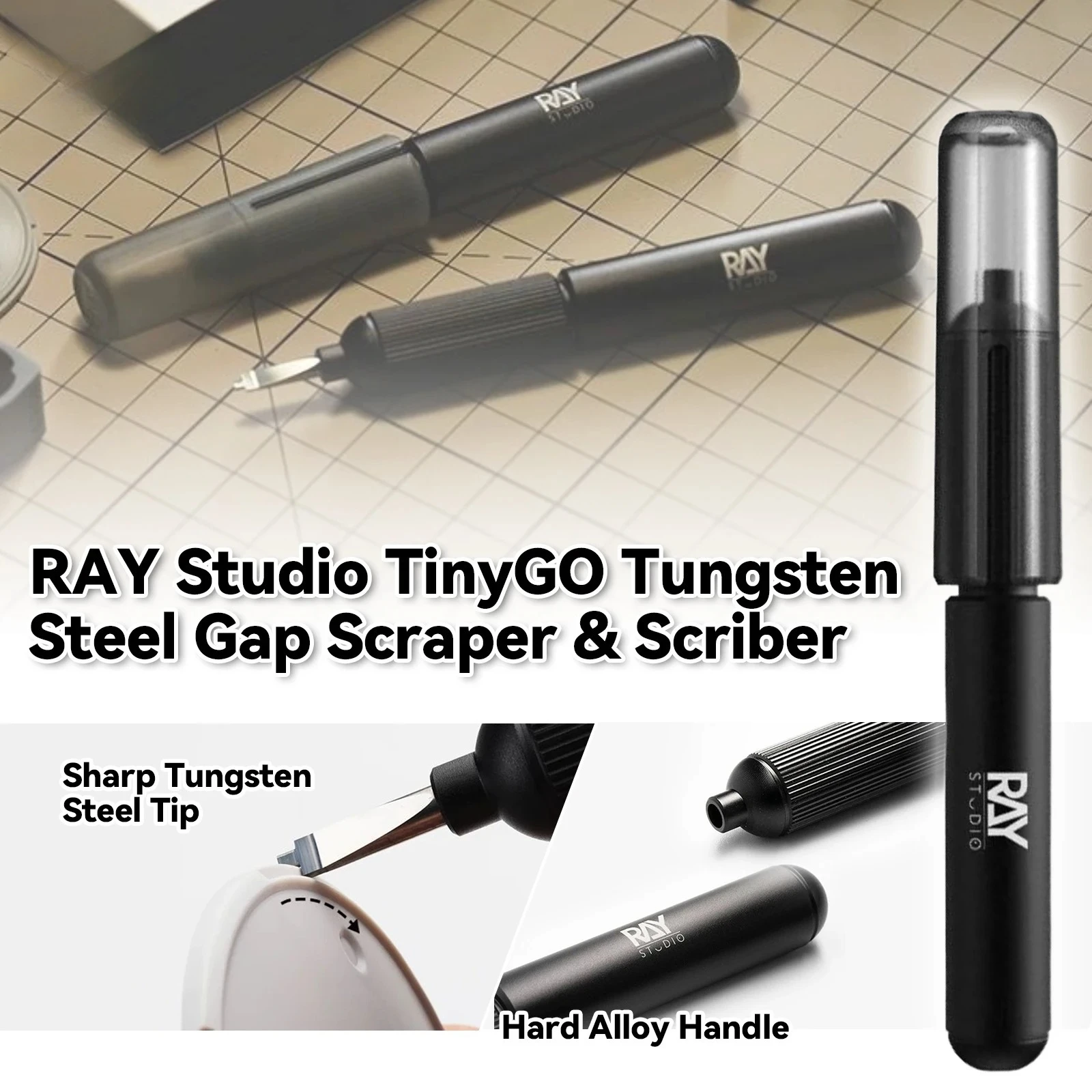 RAY Studio TinyGo Curved Stepped Scraper Military Scale Model DIY Hobby Craft Modeling Tool Kits