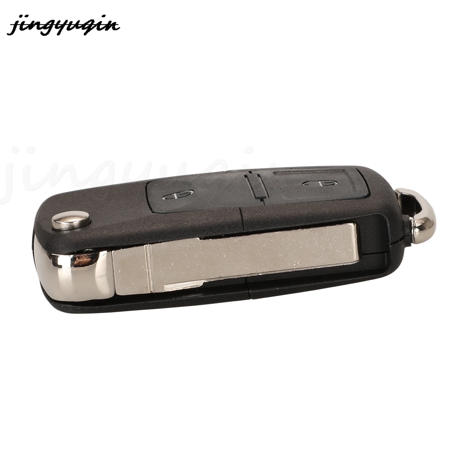 Jingyuqin Chiave per auto remota intelligente a 2 pulsanti Fod 434MHZ ID46 Chip 1J 0959753 N Per VW Volkswagen Beetle Bora Polo Golf Passat