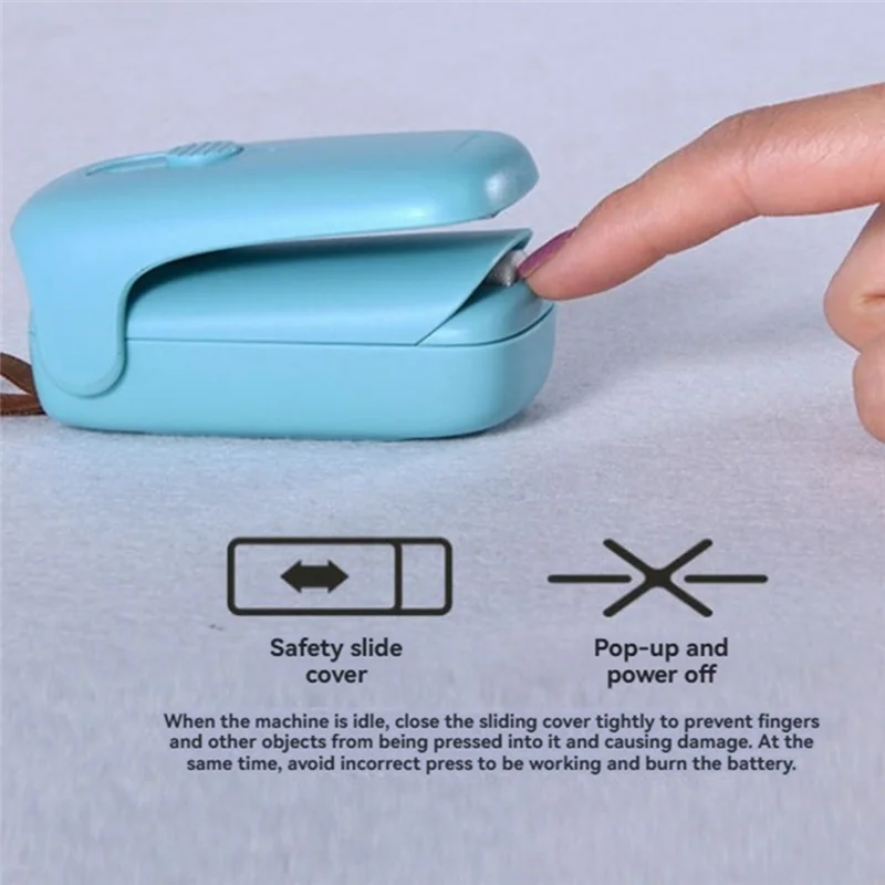 A05G-2PCS 진공 포장기 2 in 1 휴대용 밀봉기 열 밀봉 및 커터 스낵 플라스틱 백 식품 보관용