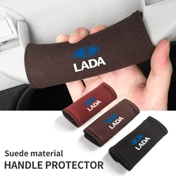 2pcs Car Handle Protective Cover Suede Auto Inside Top Handlift Gloves For Lada Vesta Niva Samara Kalina Largus Priora Granta