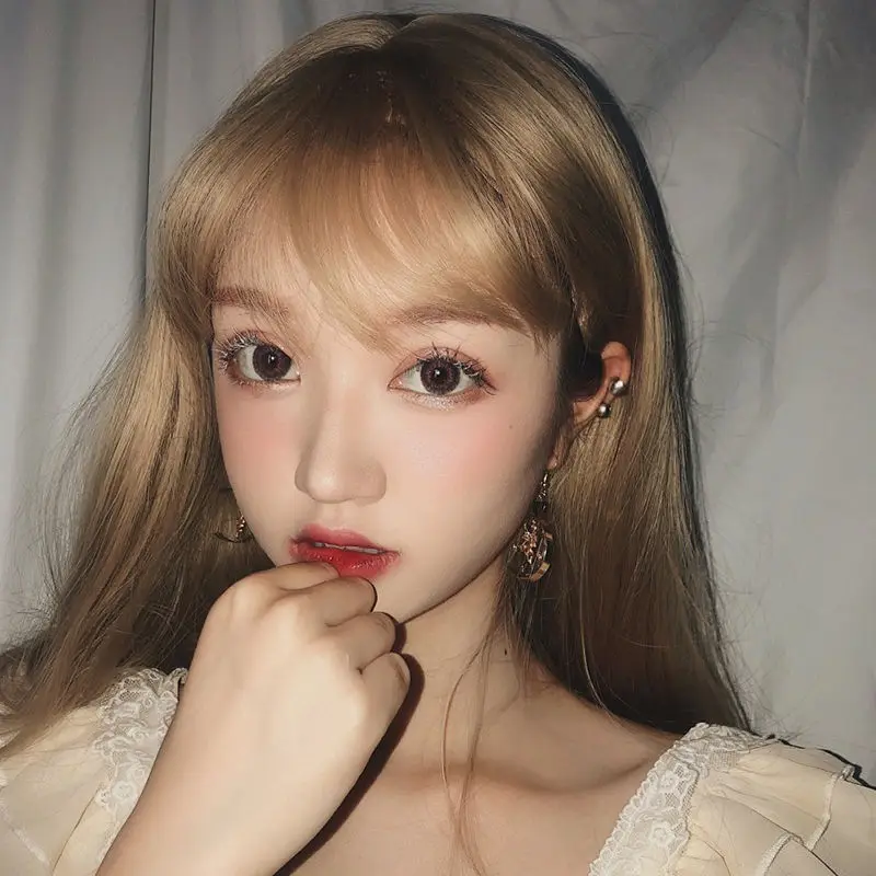 Anime-Cosplay-Perücke – weinrot, lang, gerade, im Lolita-Stil, hyperrealistische Vollkappe, JK passendes Kunsthaar für Cosplay