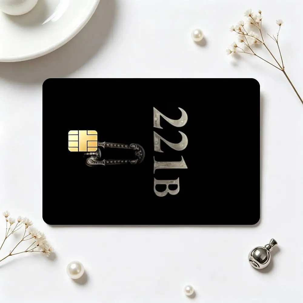 S-Sherlock H-Holmes  Credit Card HD Stickers Small Chip Waterproof Sticker Game Card Decal Gift
