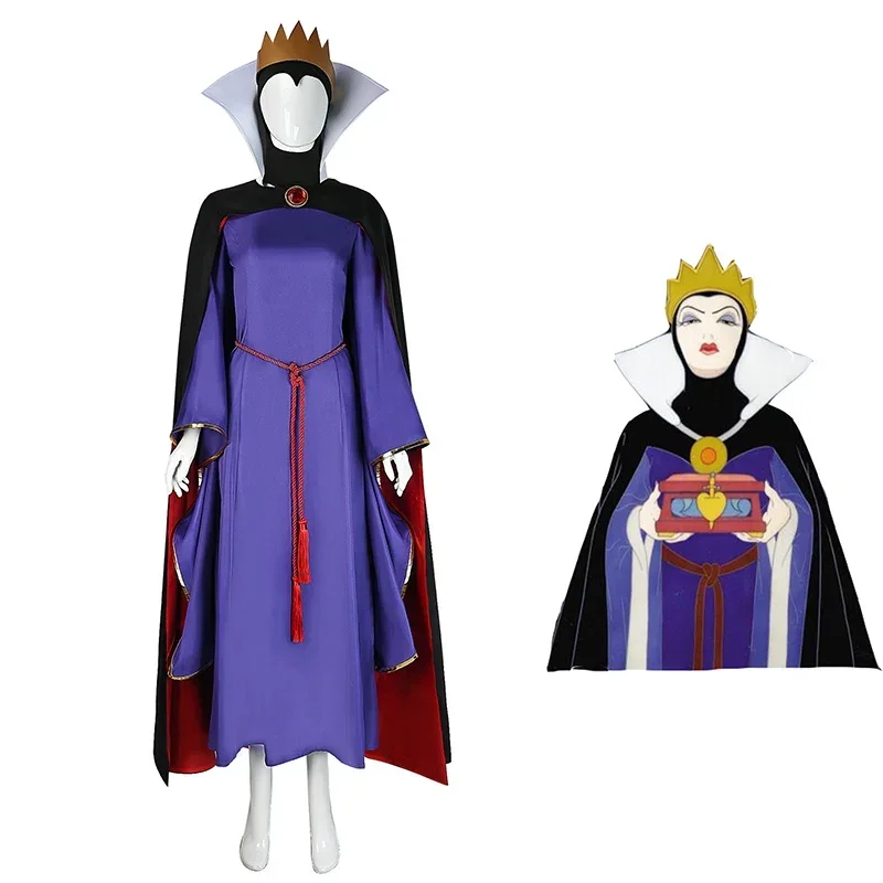 Evil Queen Cosplay Costumes Women Disney The Snow White Evil Queen Cosplay Dress Outfit Adult Halloween Carnival Costumes view 3