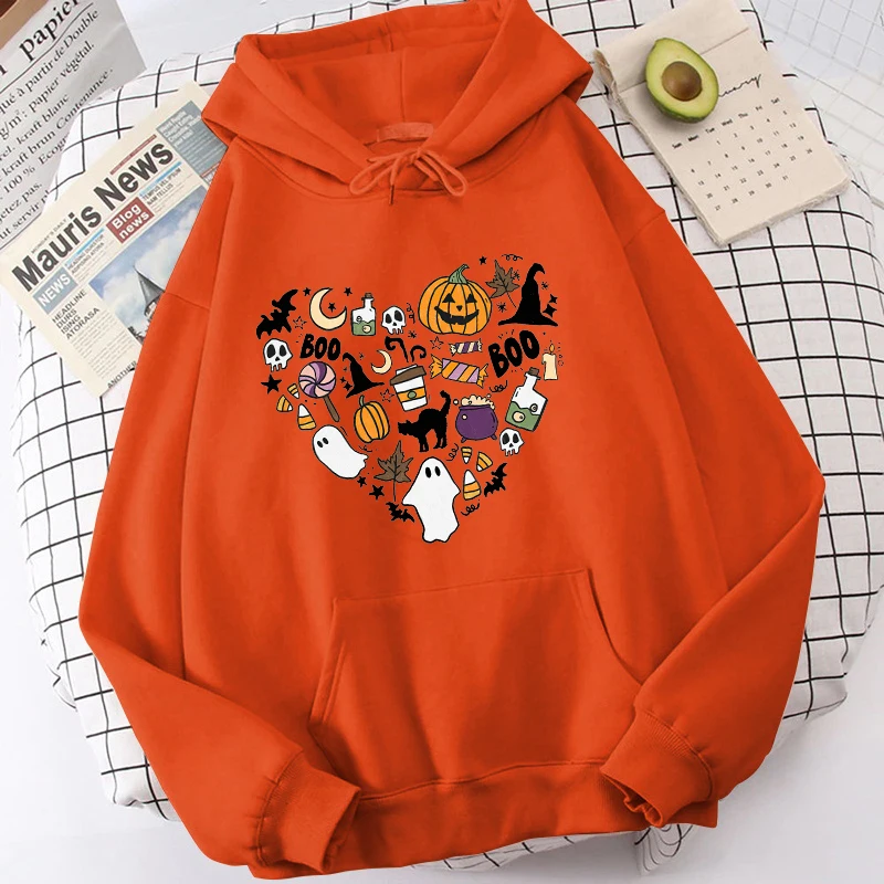 Halloween Boo Pumpkin Love Hoodie Men Women Hoodie Cosplay Clothes Streetwear Pullover Plus Size Sweatshirt Tops