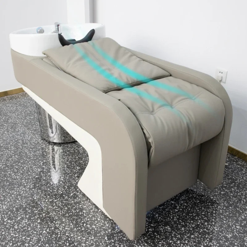 

Minimalism Style Hair Spa Equipment Washbasins Chairs Aesthetics Stylist Japanese Treatment Water Bed Men's Shaving Sedie Beauty