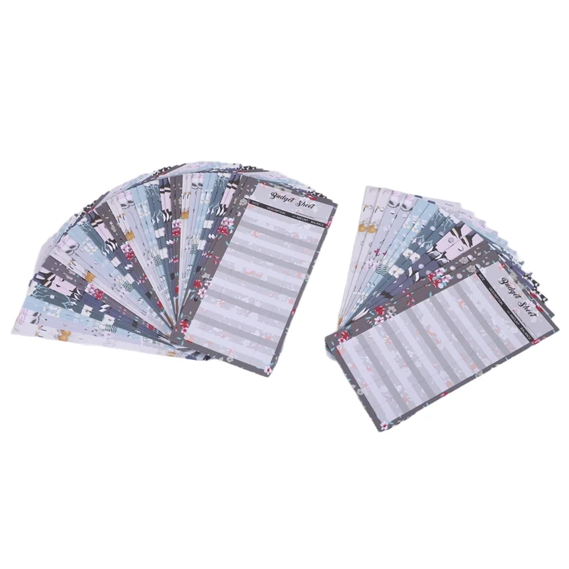 أوراق مجلد الميزانية - 60 قطعة منظم ميزانية النفقات لإدارة الميزانية والمالية، كتاب دفتر الأستاذ، منظم الفواتير