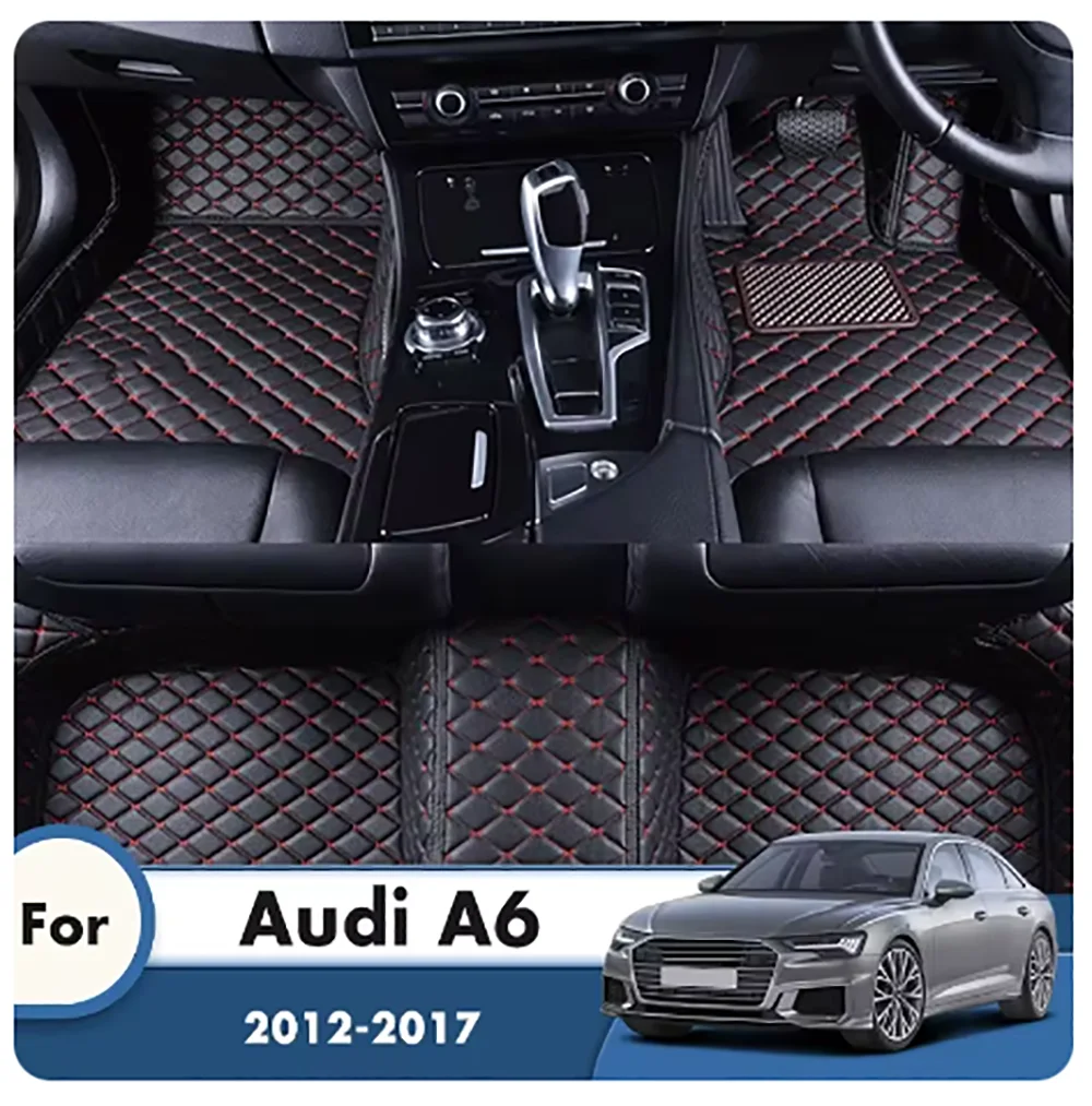 

Коврики на заказ, автомобильные коврики для Audi A6 2017 2016 2015 2014 2013 2012, автомобильные аксессуары, украшение интерьера, ковер, Кожаная подставка для ног