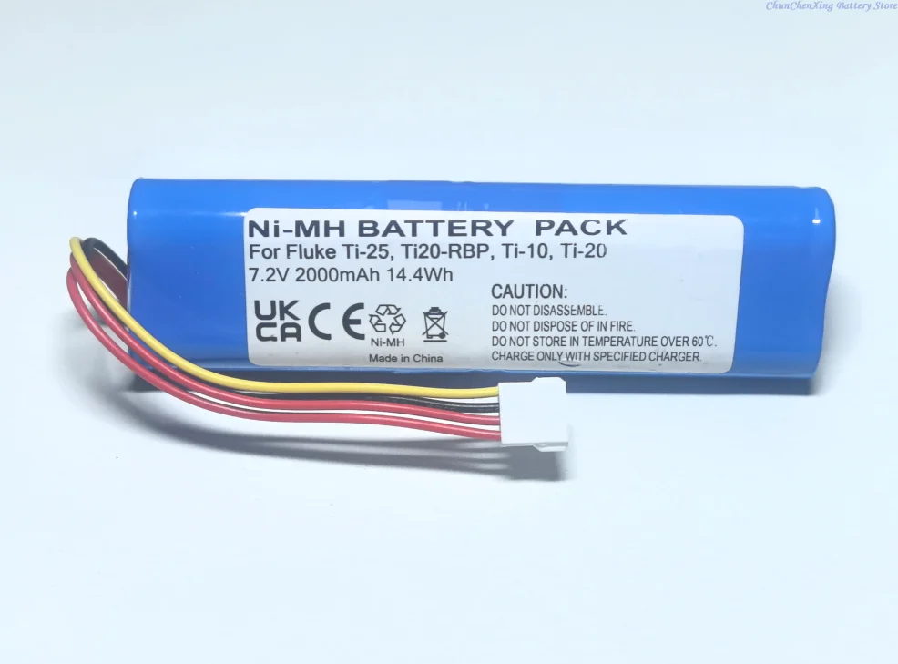 ALLCCX 7.2V 2000mAh Replacement rechargeable Battery for FLUKE Ti10, Ti-10, Ti-20,Ti20, Ti20-RBP, Ti25, Ti-25, TiR, TiR1