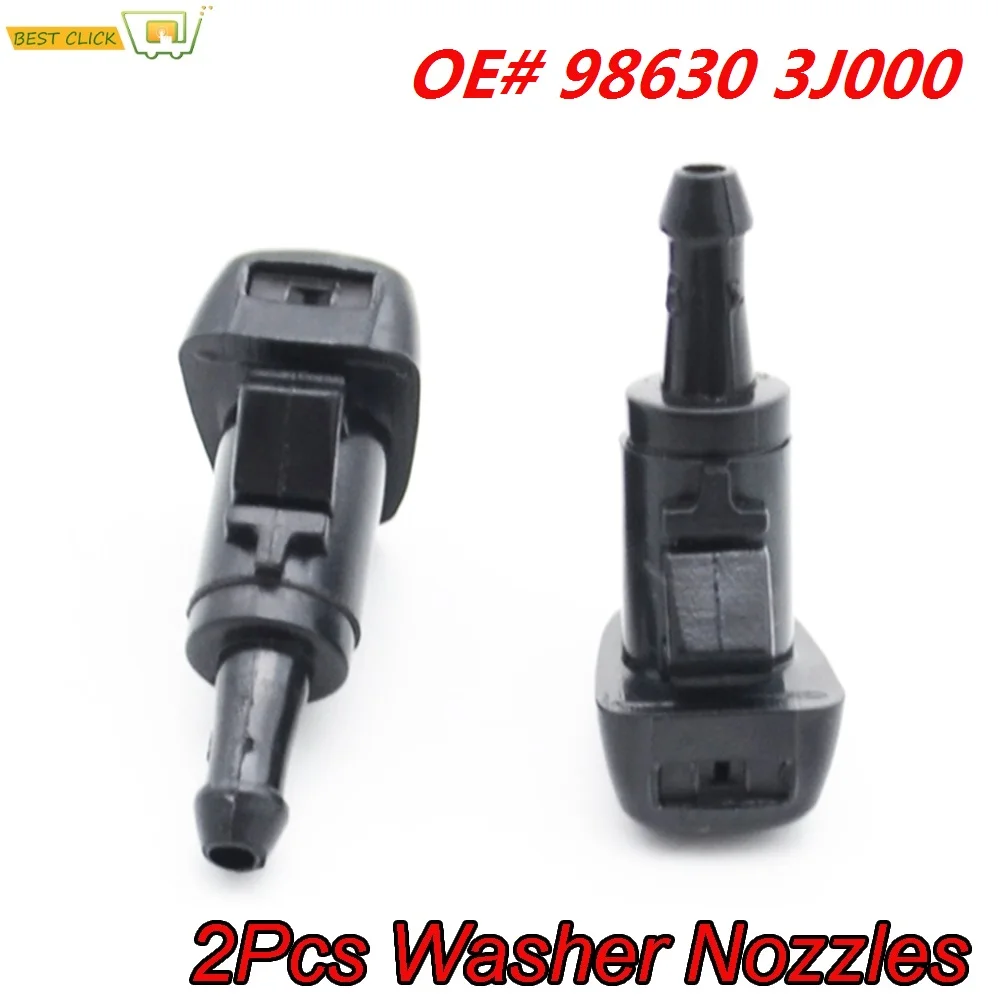 2Pcs Front Windshield Washer Jet Nozzle OE# 98630 3J000 For Hyundai Solaris 2010 2011 2012 2013 2014