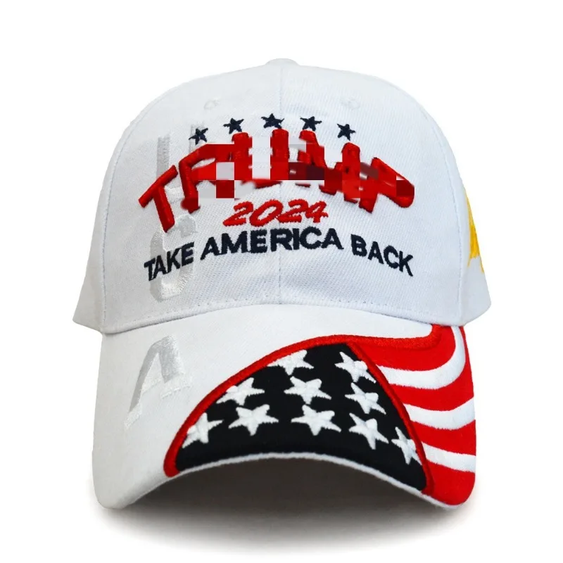 2024 US Presidential Election Hat - Embroidered Trump Baseball Cap for Sun Protection and Fashion