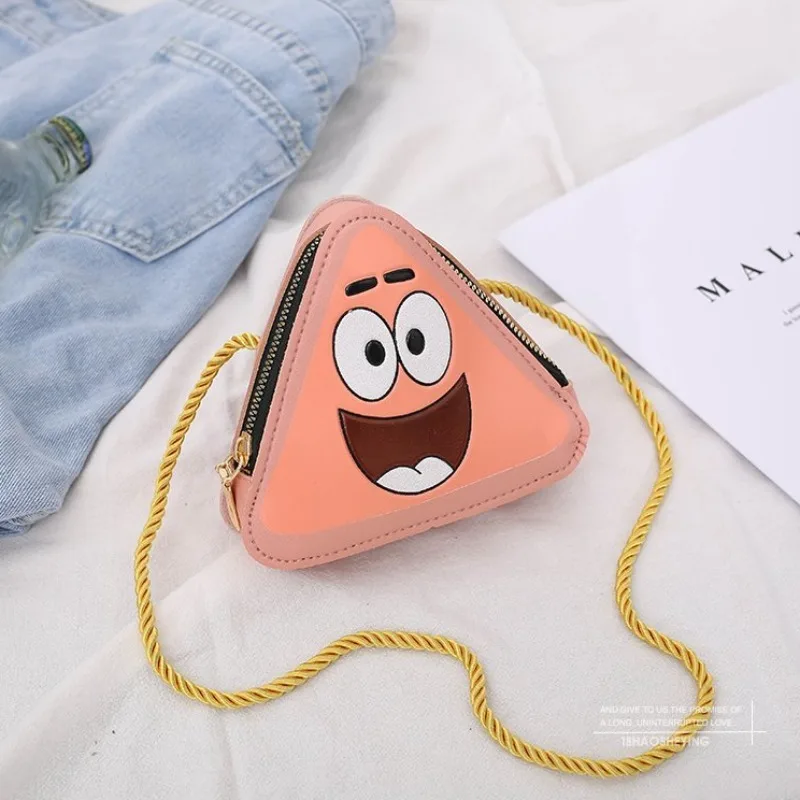 SpongeBob Patrick Star Shoulder Bag Cartoon Crossbody Bags Anime Creative Girl Coin Purse Kids Key Money Storage Wallet Handbag