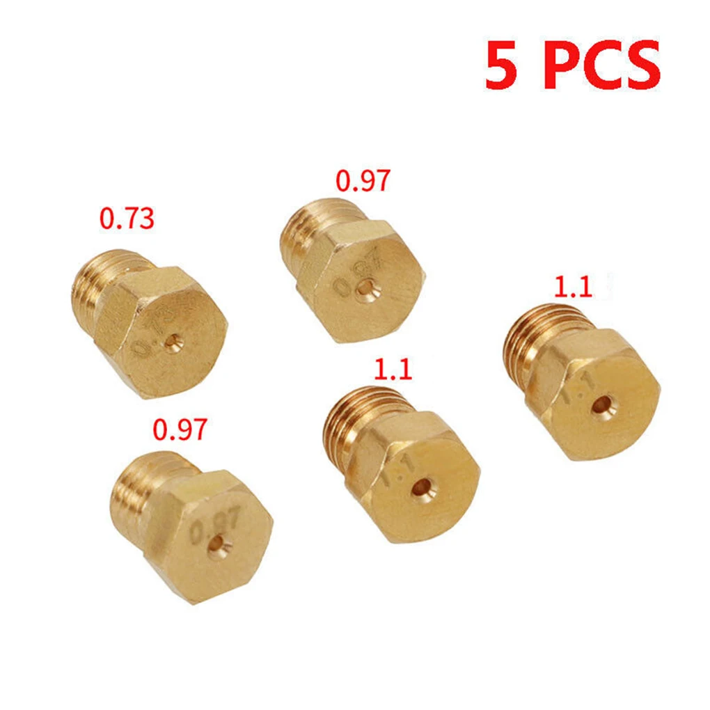 Set di bruciatori per fornelli a Gas durevoli in metallo da 5 pezzi con un comodo Set di iniettori durevoli e affidabili ugelli per getti