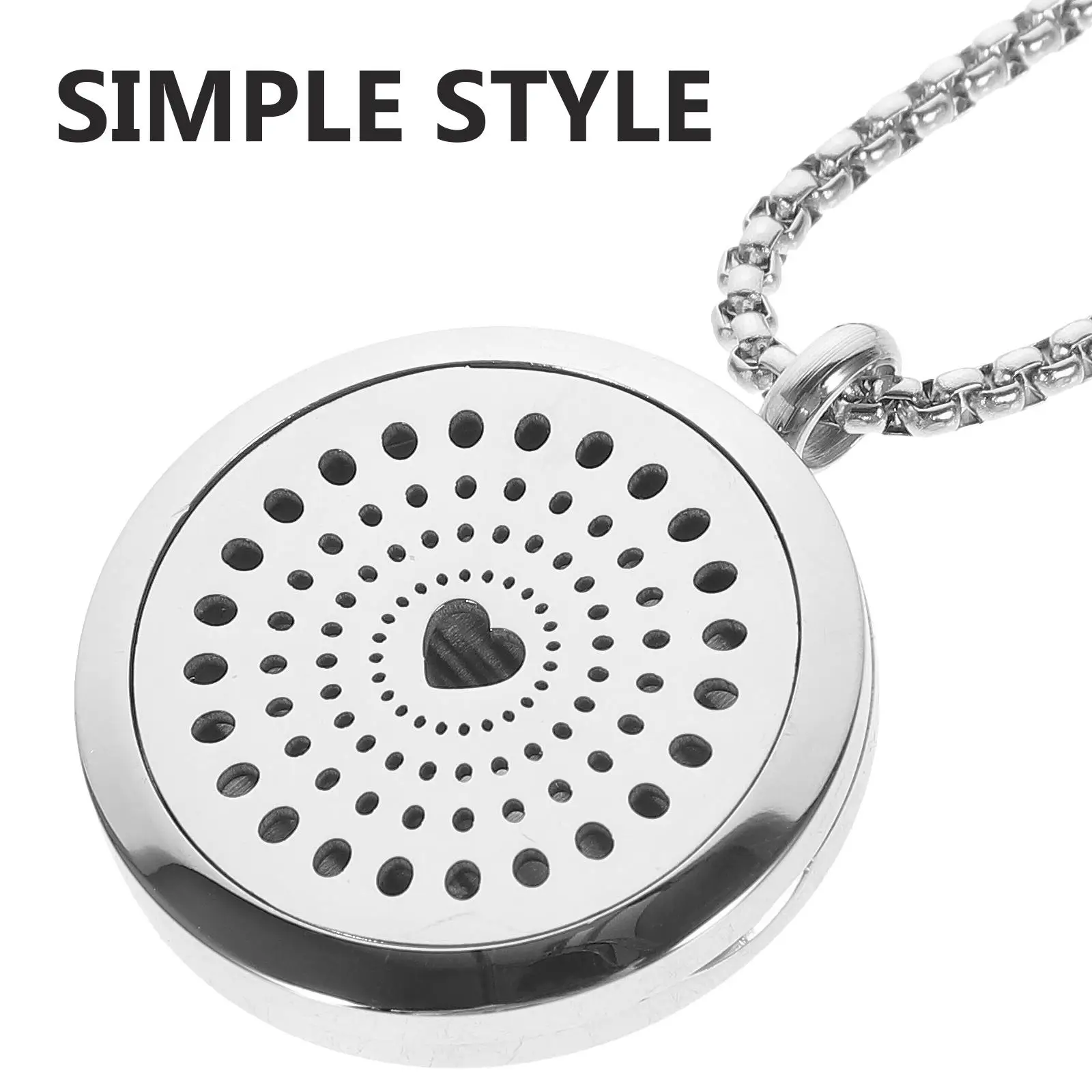 

Golden Necklace Heart Aromatherapy Lovers Necklaces Perfume Stainless Steel Hanging Diffuser Openable Pendant