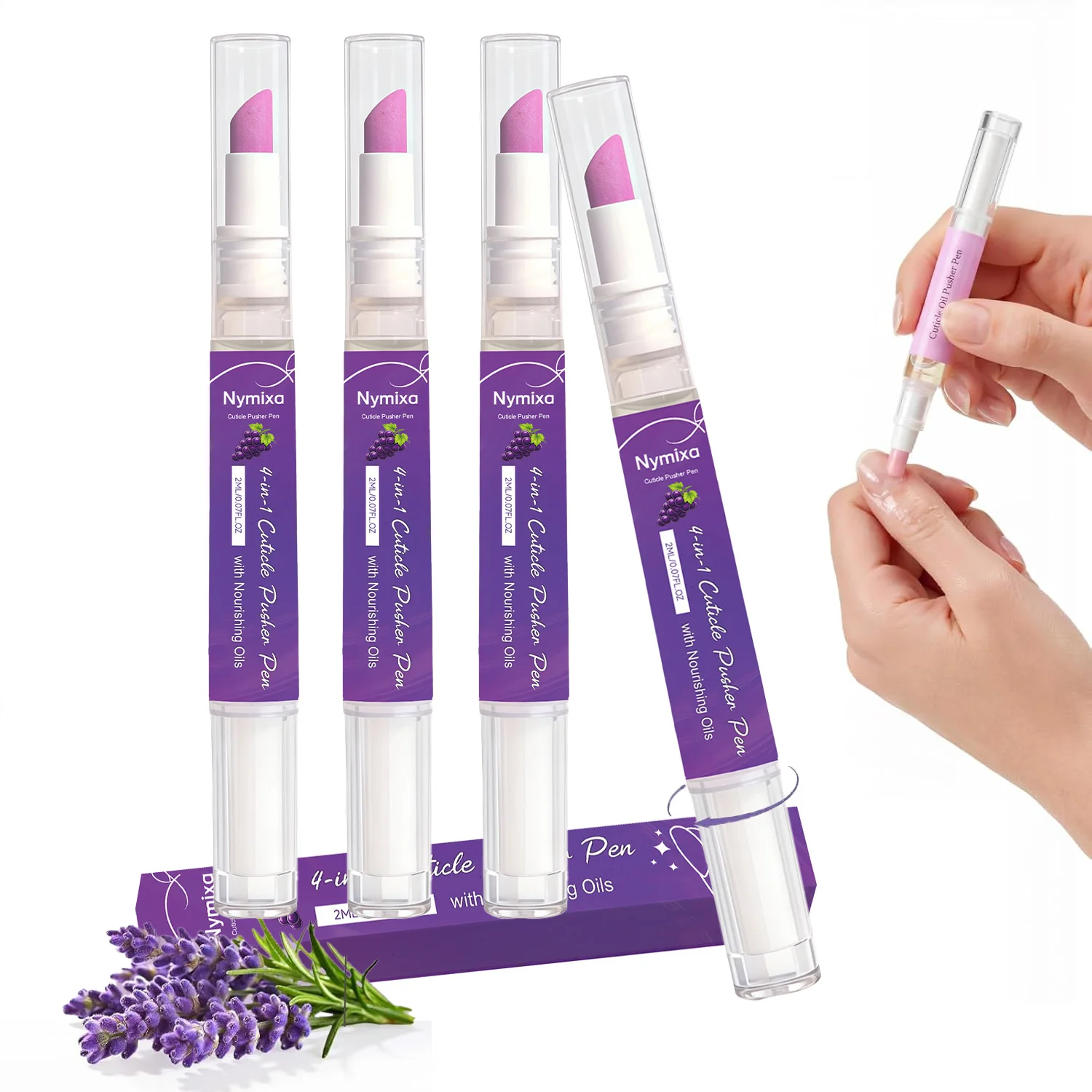 2026 New 2in1 Ceramic Cuticle Remover Pen for Hangnails Dry Nails Nail Pusher Tool for Repair Nourish Moisturize Brighten Nails