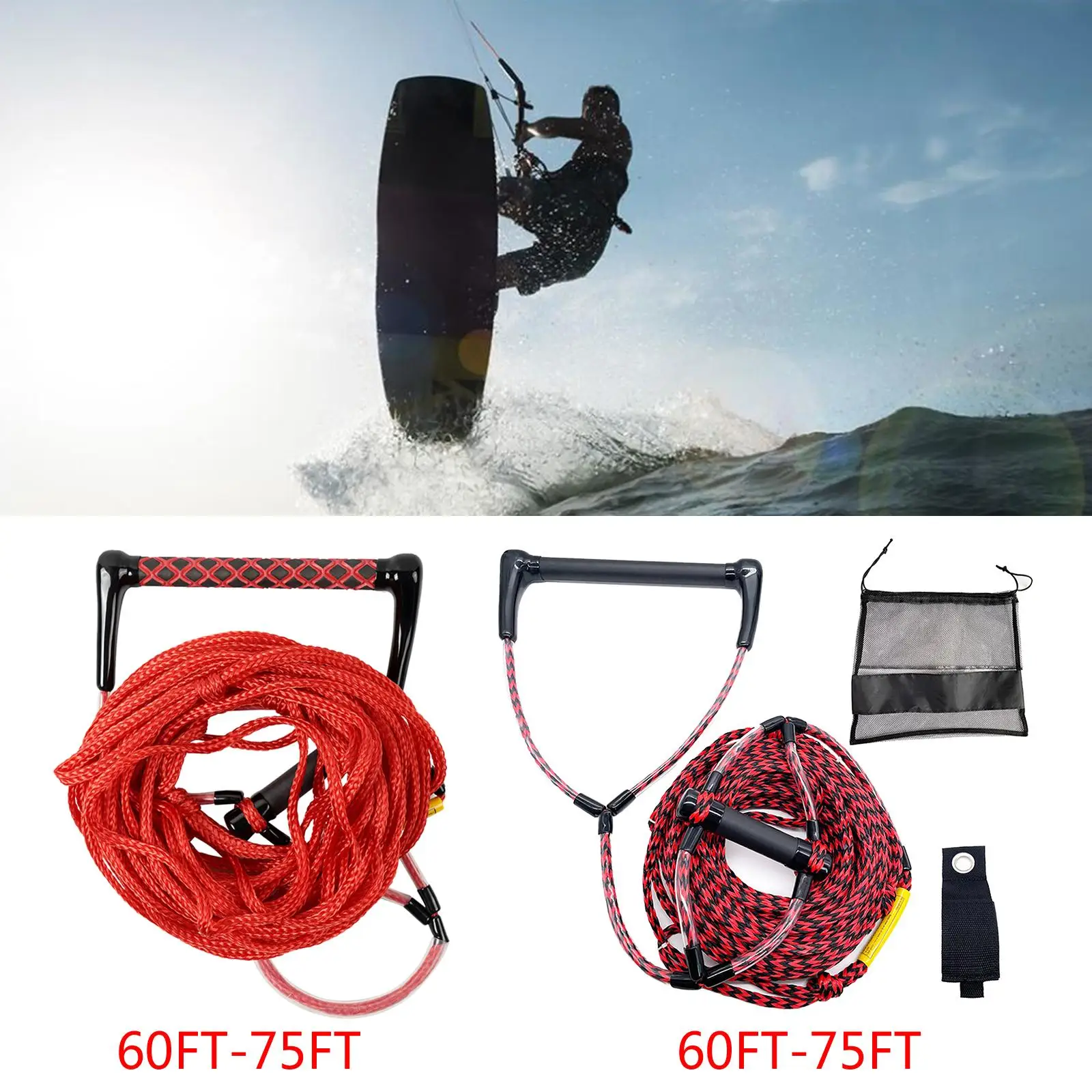 Water Skiing Rope Board Floating Surf Rope Wake Tow Multipurpose