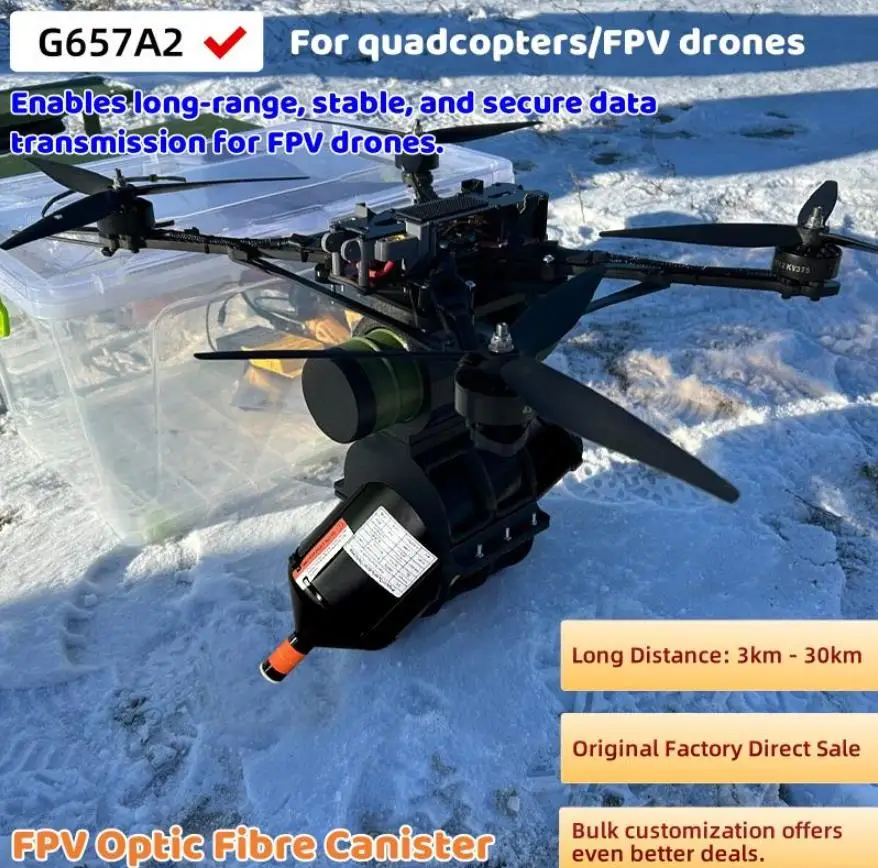 

FPV Drone Optical fiber 3KM 5KM 10km 15KM 20KM 30KM 0.27mm Anti-interfere Fiber Optic Guided Module for RC Quadcopter RC Car