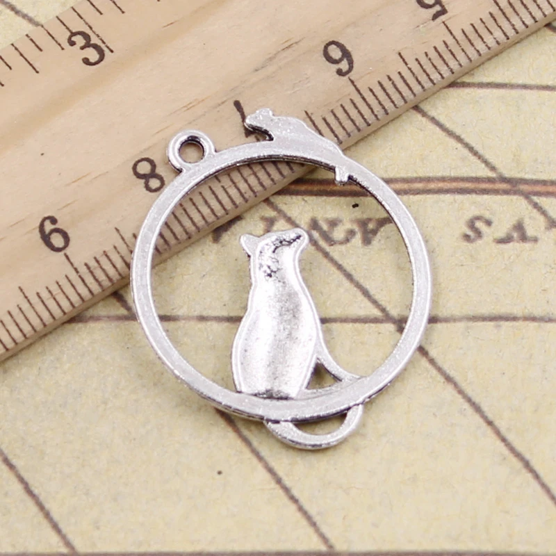 10pcs Charms Animal Mouse Pet Hamster 31x26mm Antique Silver Color Pendants Making DIY Handmade Tibetan Finding Jewelry
