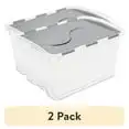 

Hinged Lid Storage Box Plastic, Titanium