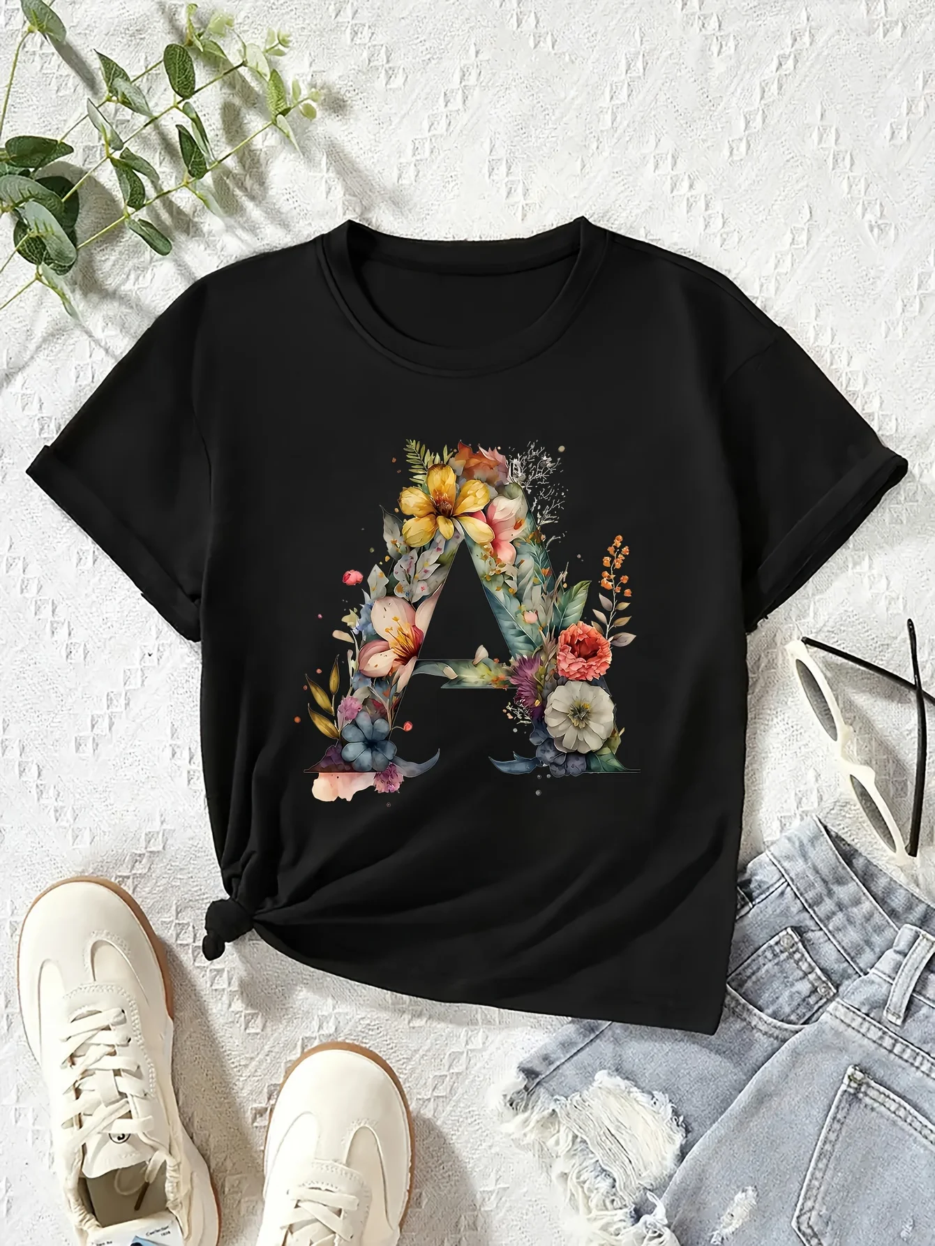 Chicfull Girls T-Shirt Summer Knitted Printed Round Neck Short Sleeve Soft Stretchy Breathable Casual Kids Top Multi Colors
