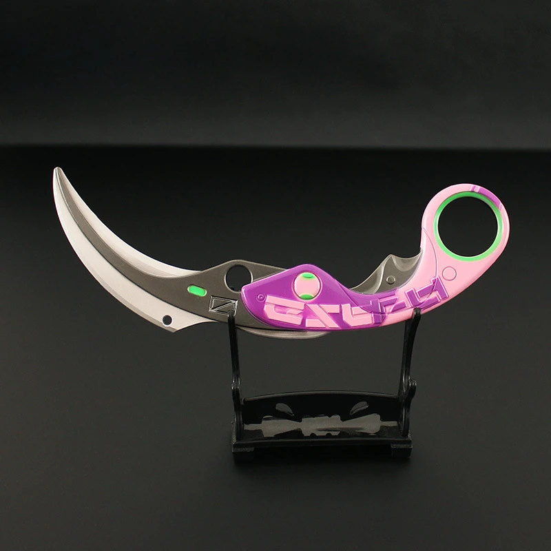 17 cm Valorant Game Randapparatuur Velocity Karambit Metal Craft Wapen Model Collectible Bureau Ornamenten Verjaardagscadeau voor Jongen Speelgoed