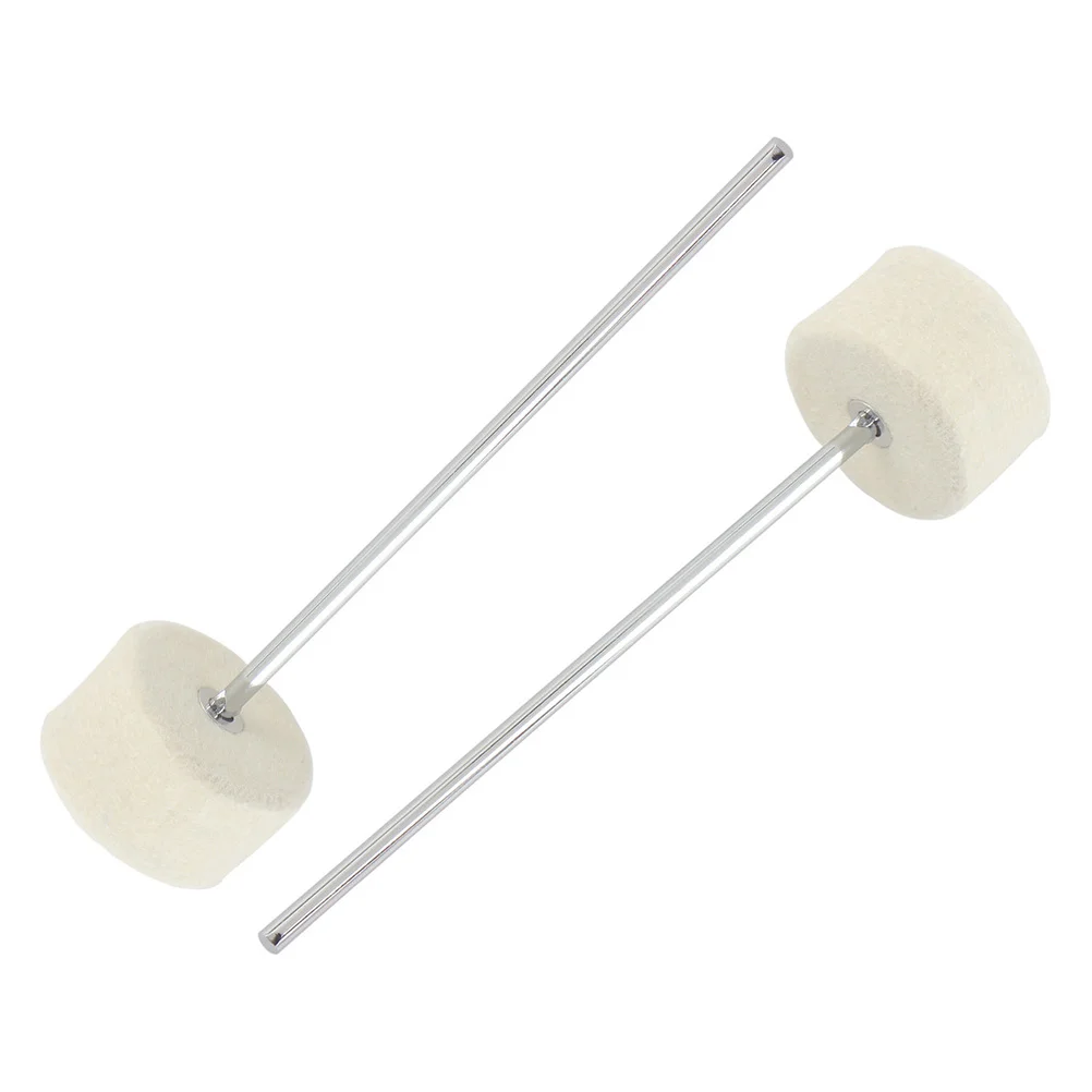 2 Pcs Hammer Head Single Pedal for Drum Bass Replacement Kick Stainless Steel Kit Metal