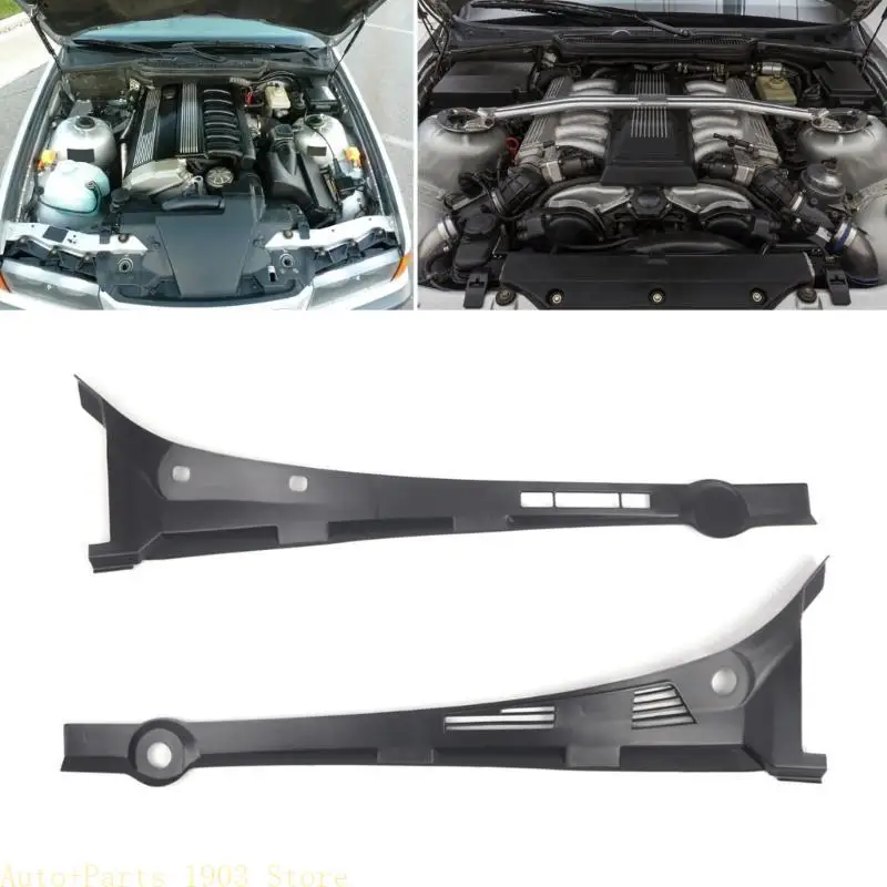 

E21C Auto Accessories Windshield Cowl Covers for E36 1990-2000 Windscreen Wiper Motor Cover Cowl Trim 51711960843 51711960844