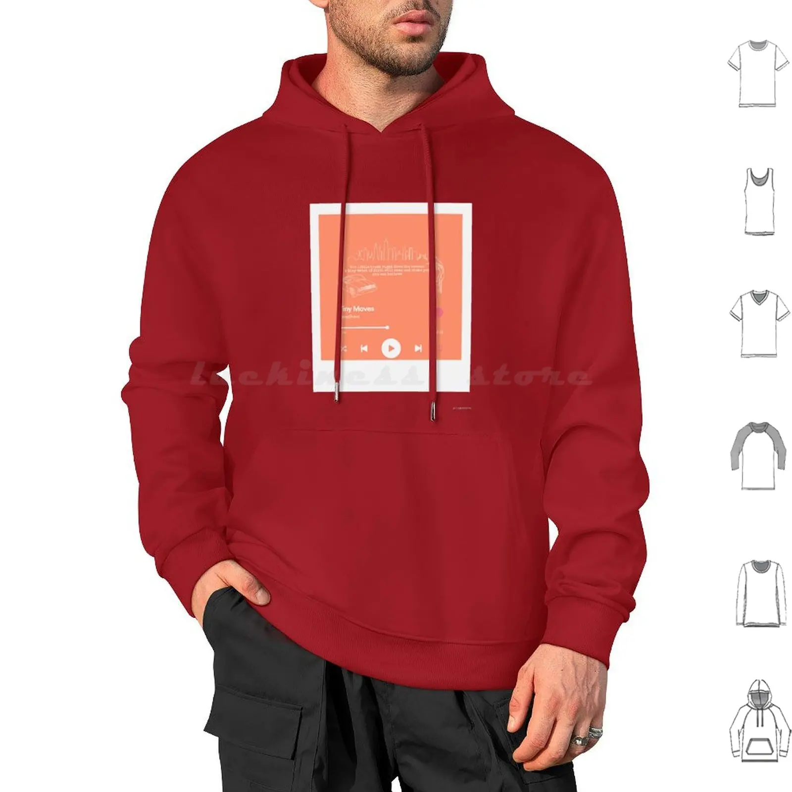 Bleachers Tiny Moves Orange Hoodies Long Sleeve Bleachers Jack Antonoff B4 Tiny Moves