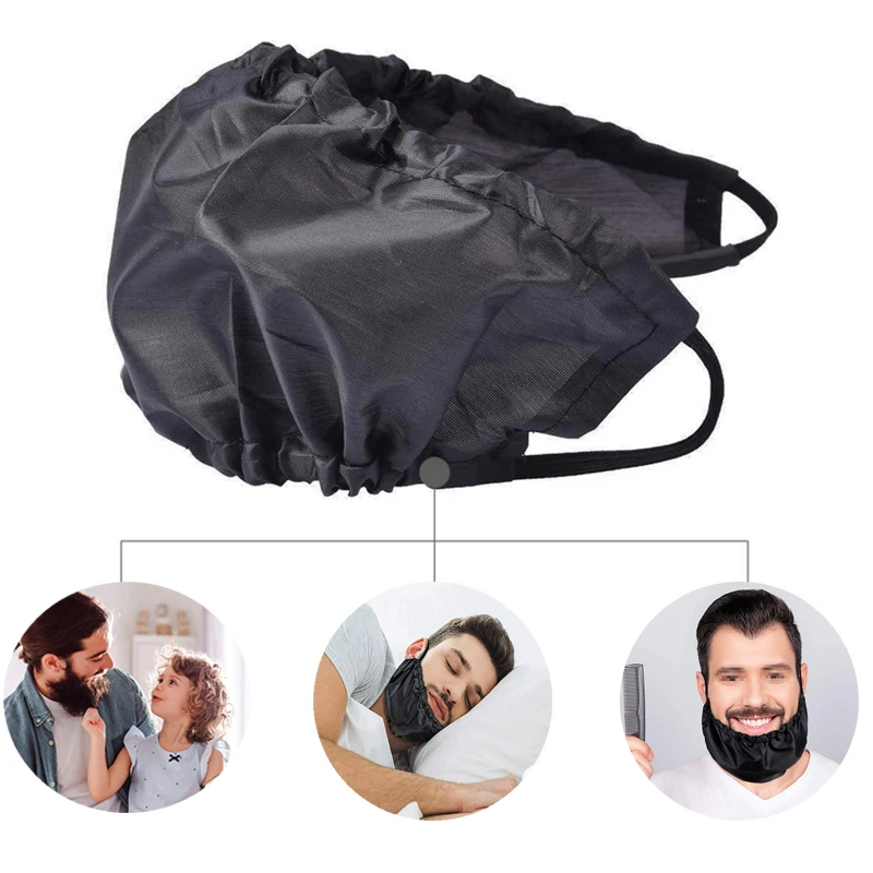 

Adjustable Men Beard Bib Small Portable Beard Cover Oil Proof Dirt Proof Beard Turban For Father Day Gift Husband Styling Tool