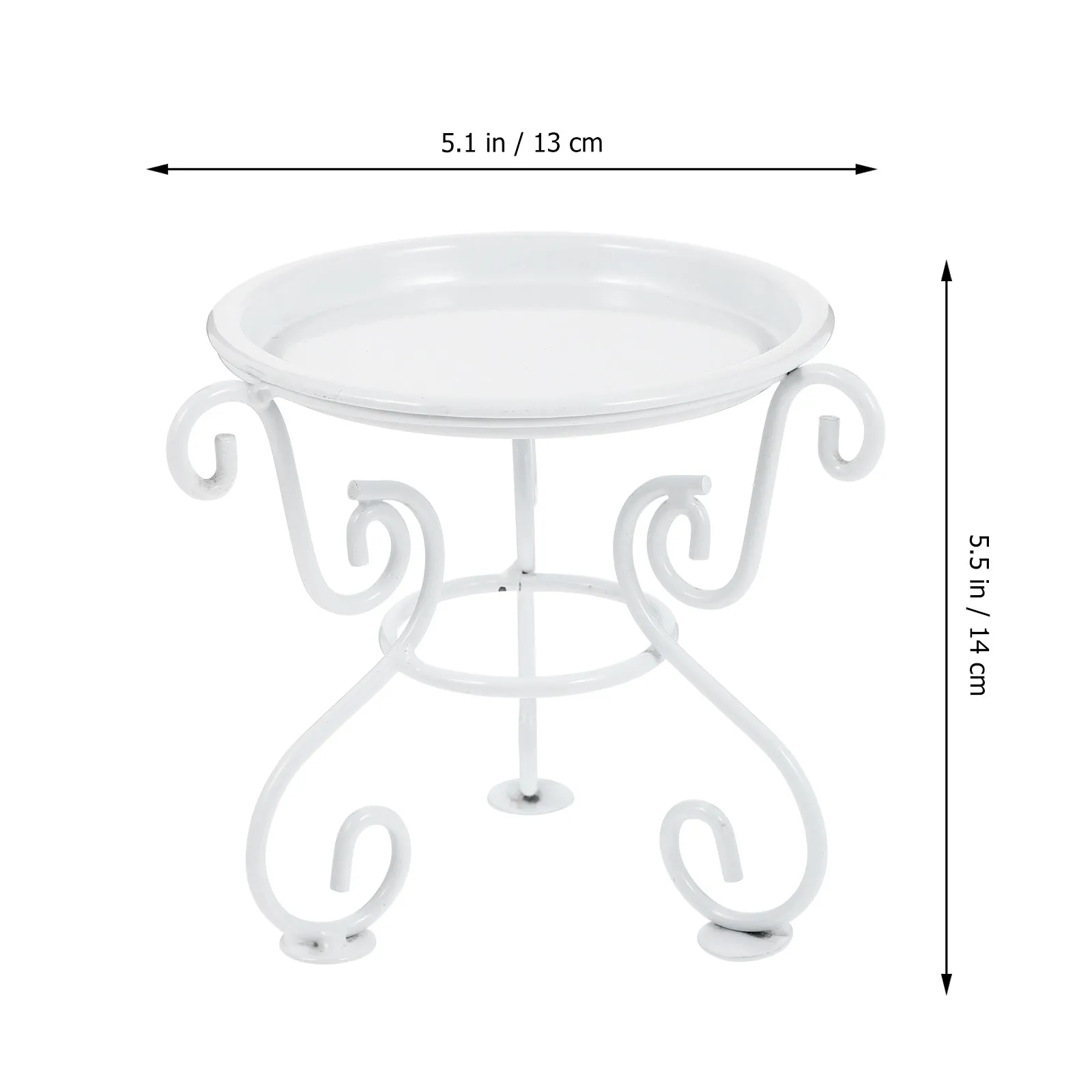 Green Iron Plant Stand Flowerpot Holder for Indoor Outdoor Decor Stable Heavy Duty Pot Elevation Display Stand for Succulents