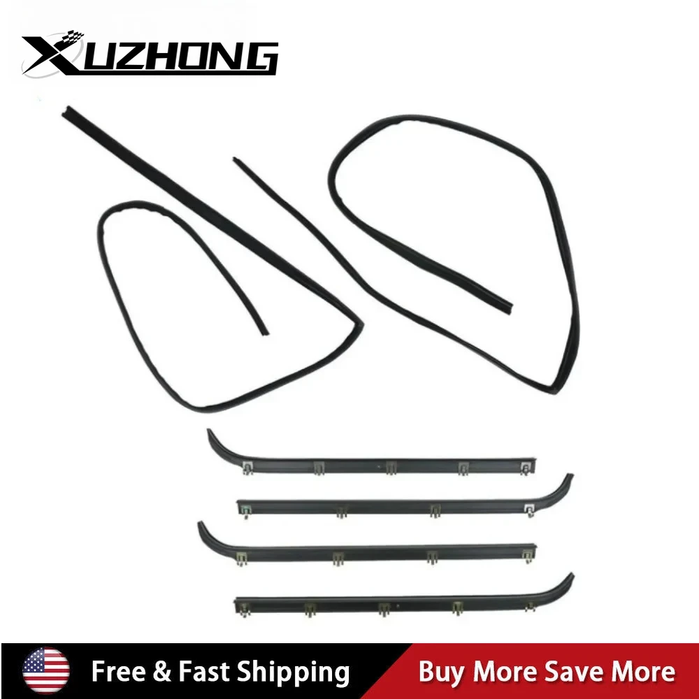

6pc Weatherstrip Set Window Sweep Run Channel For Ford F150 F250 F350 Pickup
