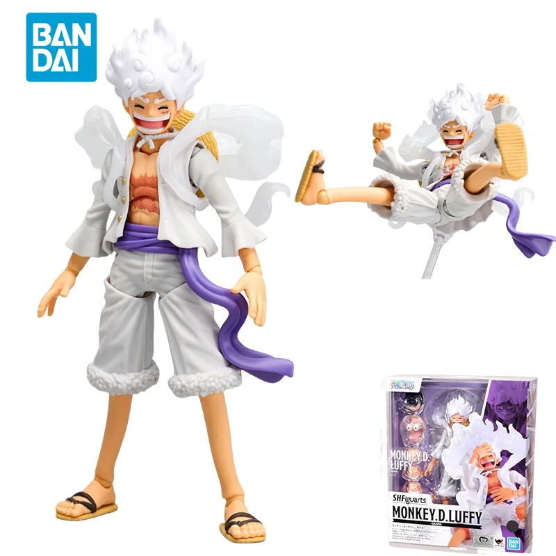 

Spot Direct Delivery Bandai Original Anime One Piece Model SHF MONKEY.D.LUFFY GEAR5 Action Figure Toys for Children Gift