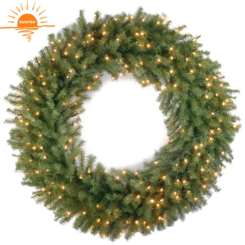 

Custom Large Christmas Decorations LED Giant Christmas Wreath Decoration 200cm 300cm Lighting Garland Lamp