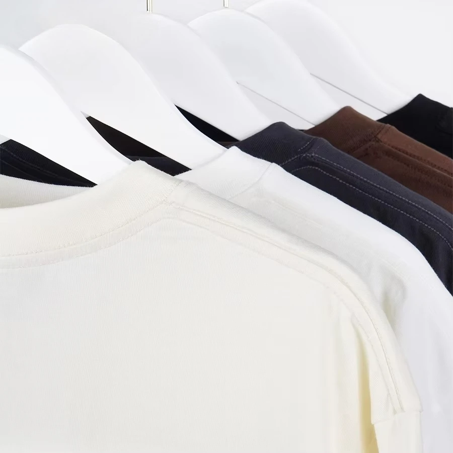 Koreanische Streetwear Damen Oversized Sommer Herren Mehrfarbiges Casual Damen T-Shirt Unisex Basic Einfarbiges Junges Cooles Top – Detail 2