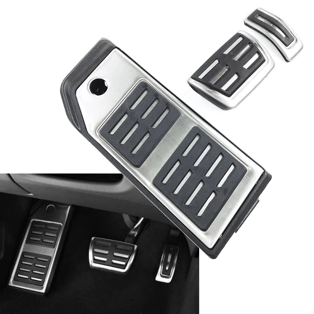 

3Pcs LHD Stainless Steel Car Footrest Brake Gas Pedals Cover For Audi Q7 Q8 For VW Touareg For Porsche Cayenne