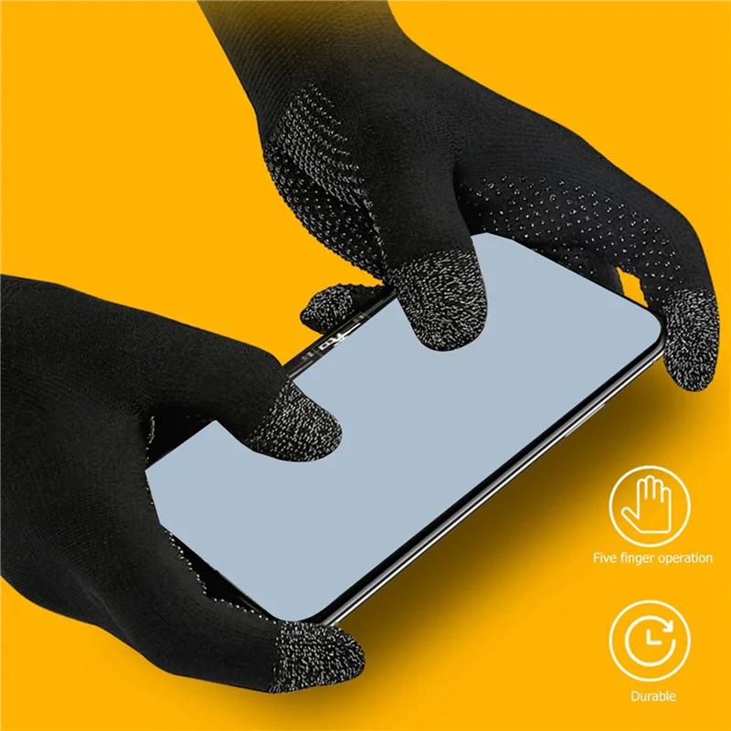 PUBG용 게임 장갑, 땀 방지, 긁힘 방지, 민감한 프레스 스크린, 손가락 엄지 슬리브 장갑, 2 개