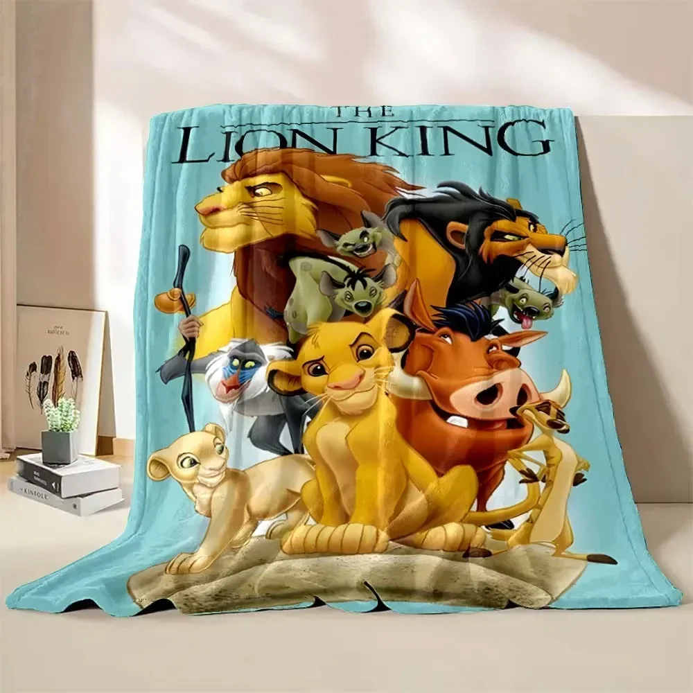 Disney Simba Re Leone Coperta per pisolino Quattro sesoni Morbida flanella Coperta di peluche Soffice bambino Bambini Cartone animato Divano da tiro