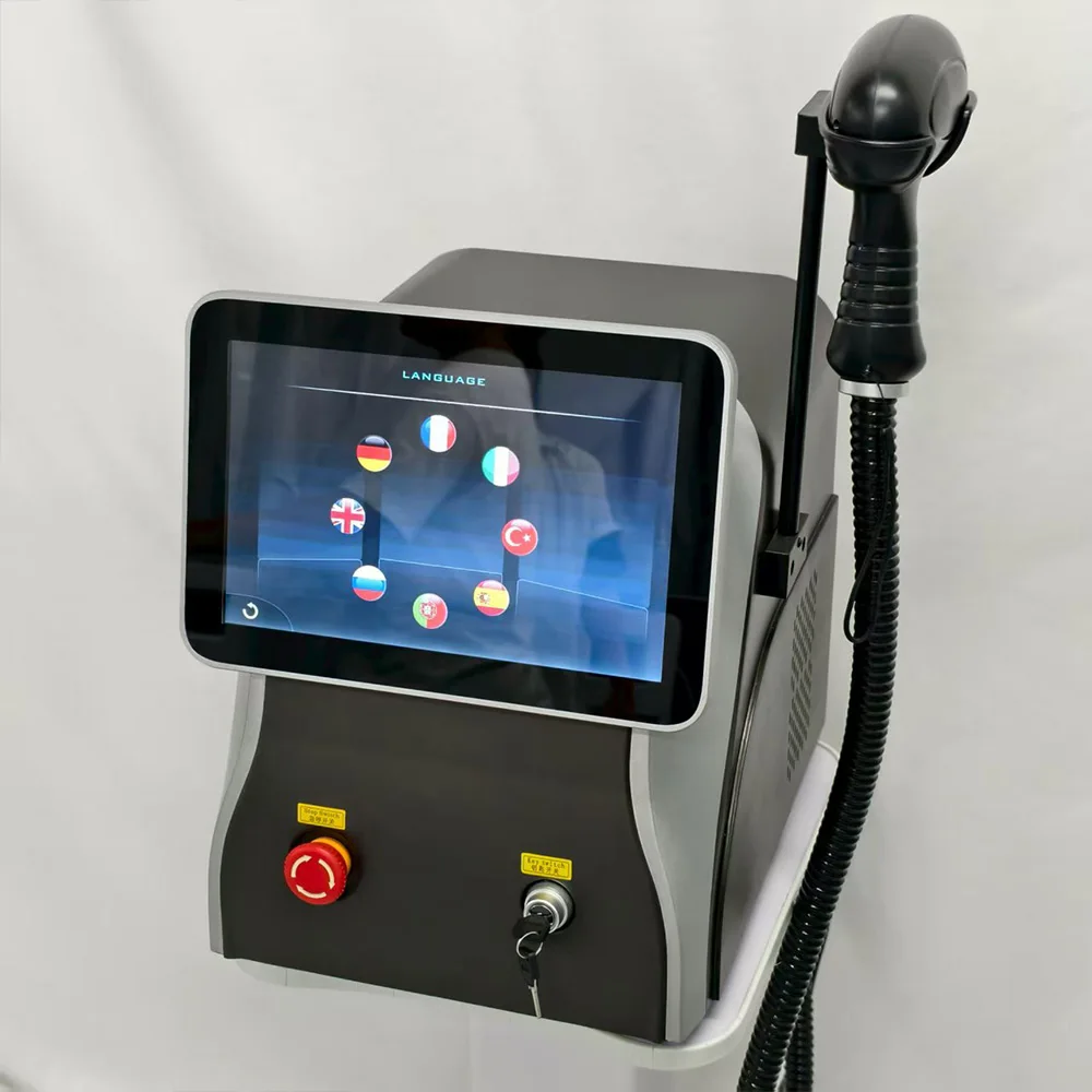 

Профессиональный диодный лазер для удаления волос Ice Titanium, портативный аппарат 808 755 940 1064 нм, 4 длины волны, для постоянного удаления волос