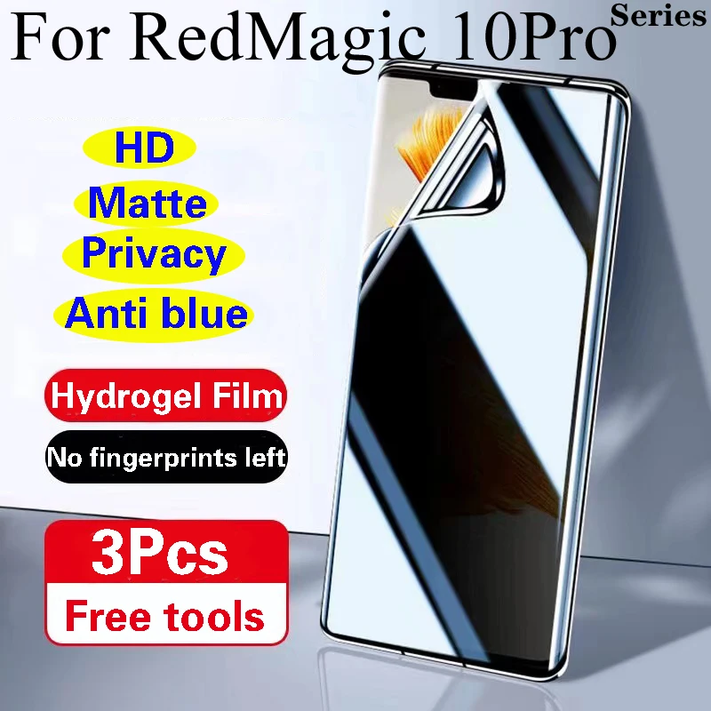 RedMagic10Pro+ Matte Screen Protector For Nubia RedMagic 10Pro Privacy Hydrogel Film RedMagic10ProPlus Antipeeping Full HD Soft