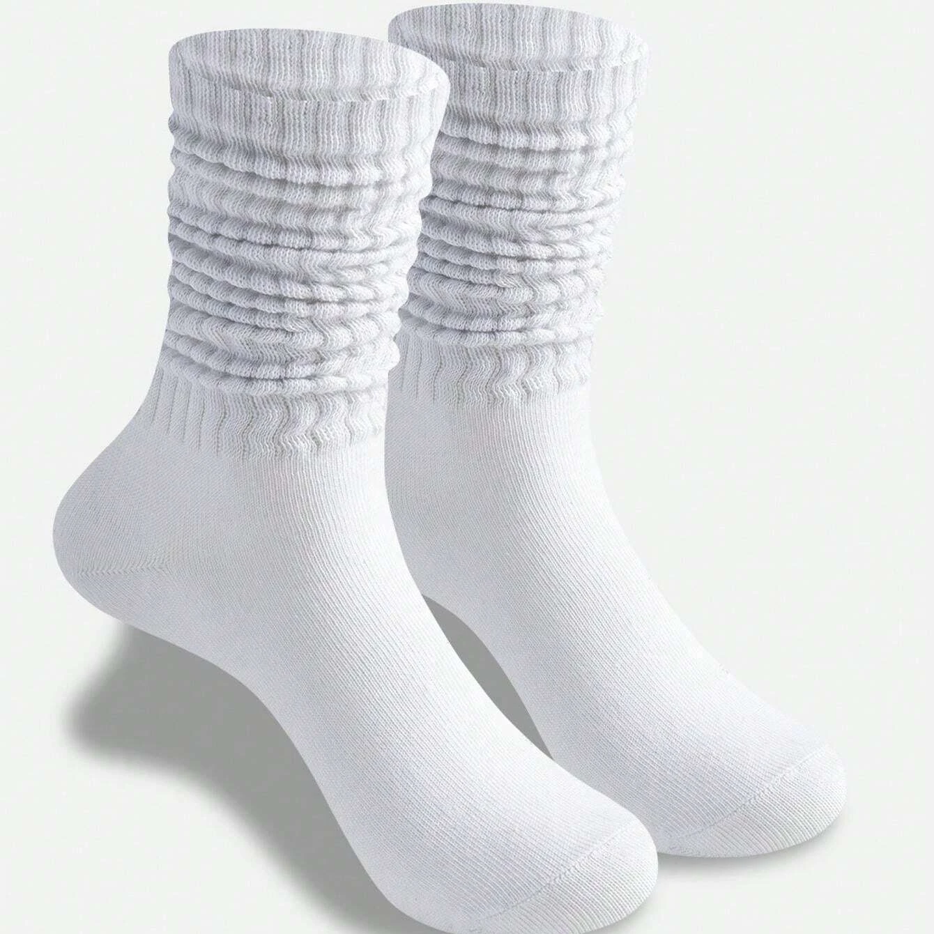 6 Pairs Women's Fashion Colorful Bubble Pile Socks, Comfortable, Breathable, Classic, European Style, Knee-High, Casual Skinny C