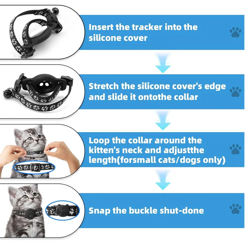 Cat Tracker Bluetooth Tracker Compatible with Google Find My (Android Only)  Anti-Loss Device with Cat Collar for Pets & Luggage view 6