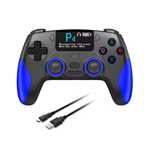 Multi-Function Wireless Game Controller with LCD Screen for PC PS4 Switch Steam Android IOS Anti-Slip G