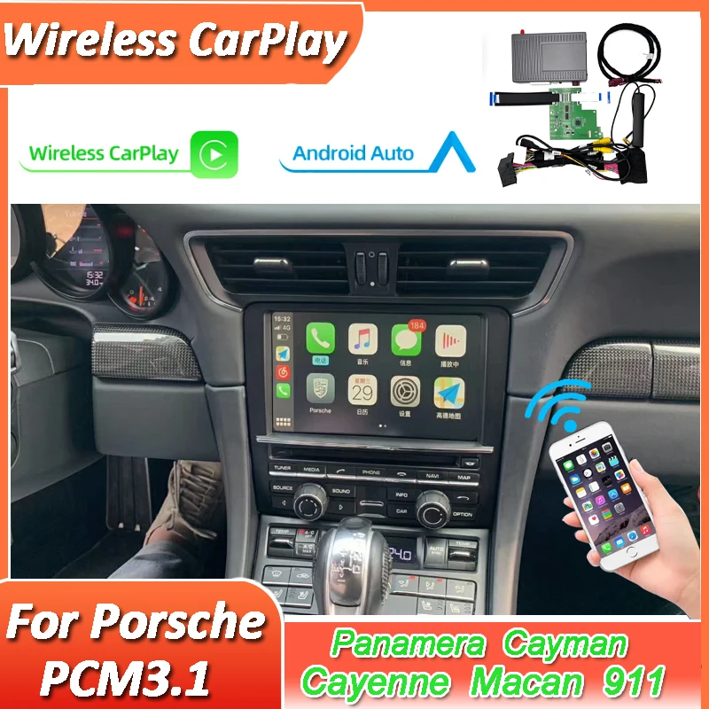 

Wireless Carplay Android Auto Interface box For Porsche Caynenne Macan Boxster 911 Panamera Mobile Internet Module Mirror link