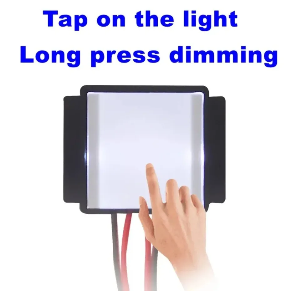 DC 12V 24V Mirror Touch Switch Bathroom Mirror Makeup Mirror LED Monochrome Tricolor Electrodeless Dimming Mirror Switch Adjusta