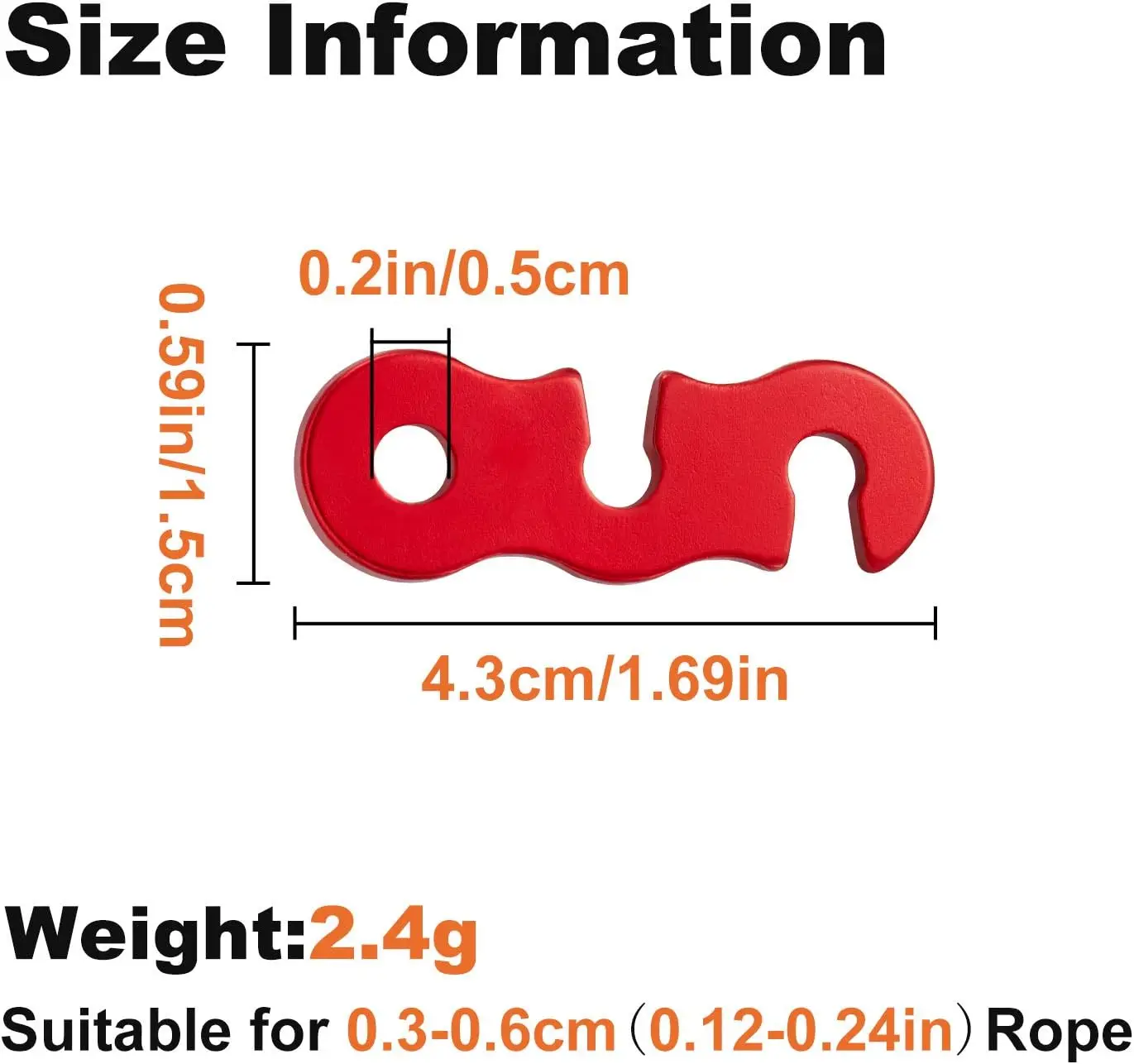 20Pcs Guyline Tensioner Aluminum Alloy Tent Cord Guy Rope Buckle S Type Adjusters Fastener Kit Outdoor Camping Tent Accessories