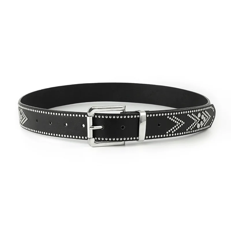 New Rivet Heavy Industry Y2K Millennial Hot Girl Ins Hot-Selling Trendy Belt Eyelet Amazon Shein Temu