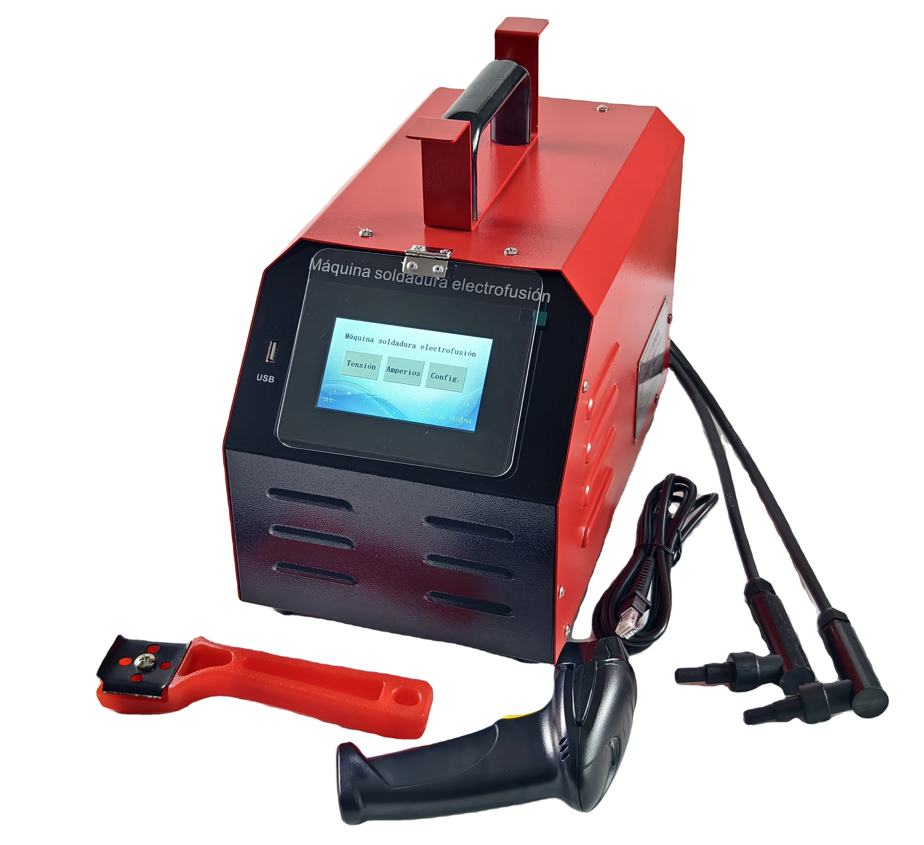 

20-400mm Automatic Electrofusion Welding Machine PE400 3.6KW HDPE Pipe Fittings Welder 220V with Spanish Menu