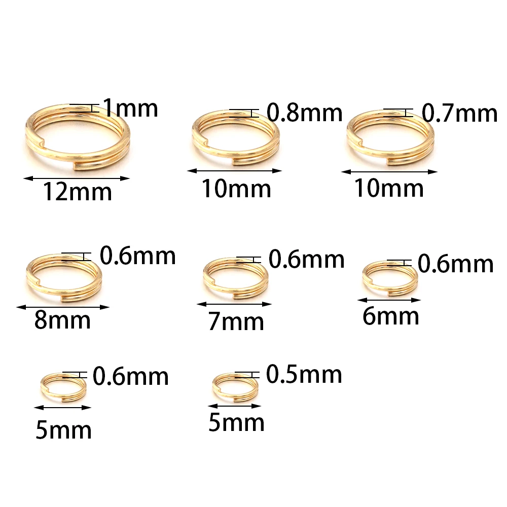 100pcs Stainless Steel Open Jump Rings for DIY